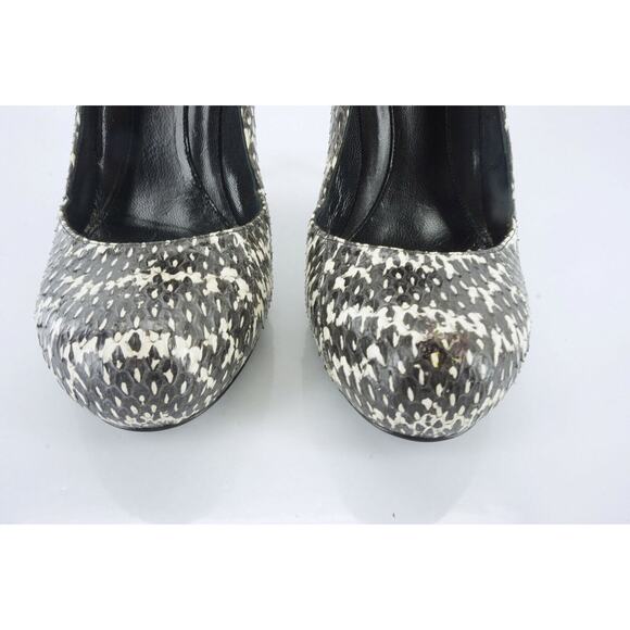Alexander McQueen Gray Snake Optic Platform Heels Pumps Size 5.5 New $945 Toe Sz - Picture 6 of 12